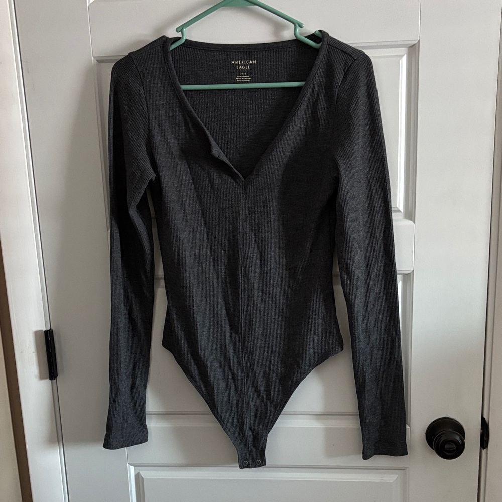 American Eagle Outfitters Charcoal Knit Top